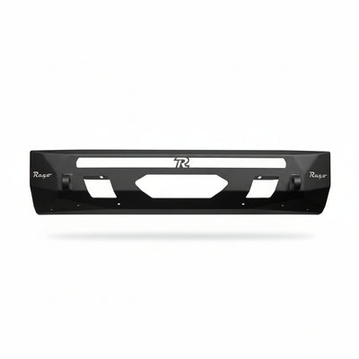 Black metal bumper with 'Rago' branding on a white background