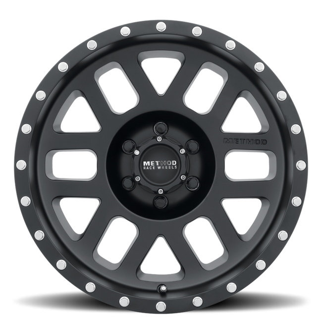 306 Mesh 17x8.5 0mm Offset 6x5.5 108mm CB Matte Black Wheel