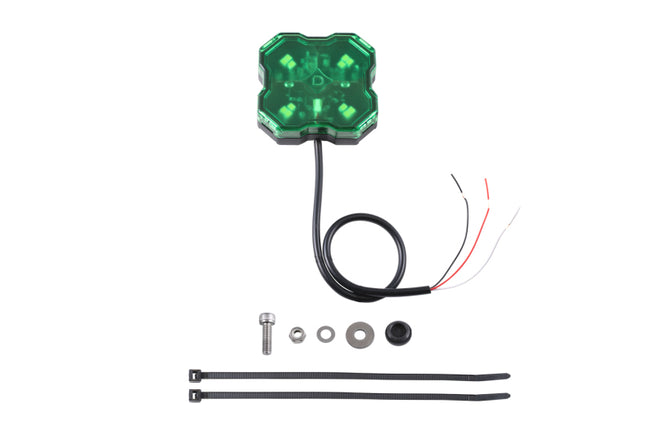 Stage Series Single Color LED Rock Light - Green Hookup (one)