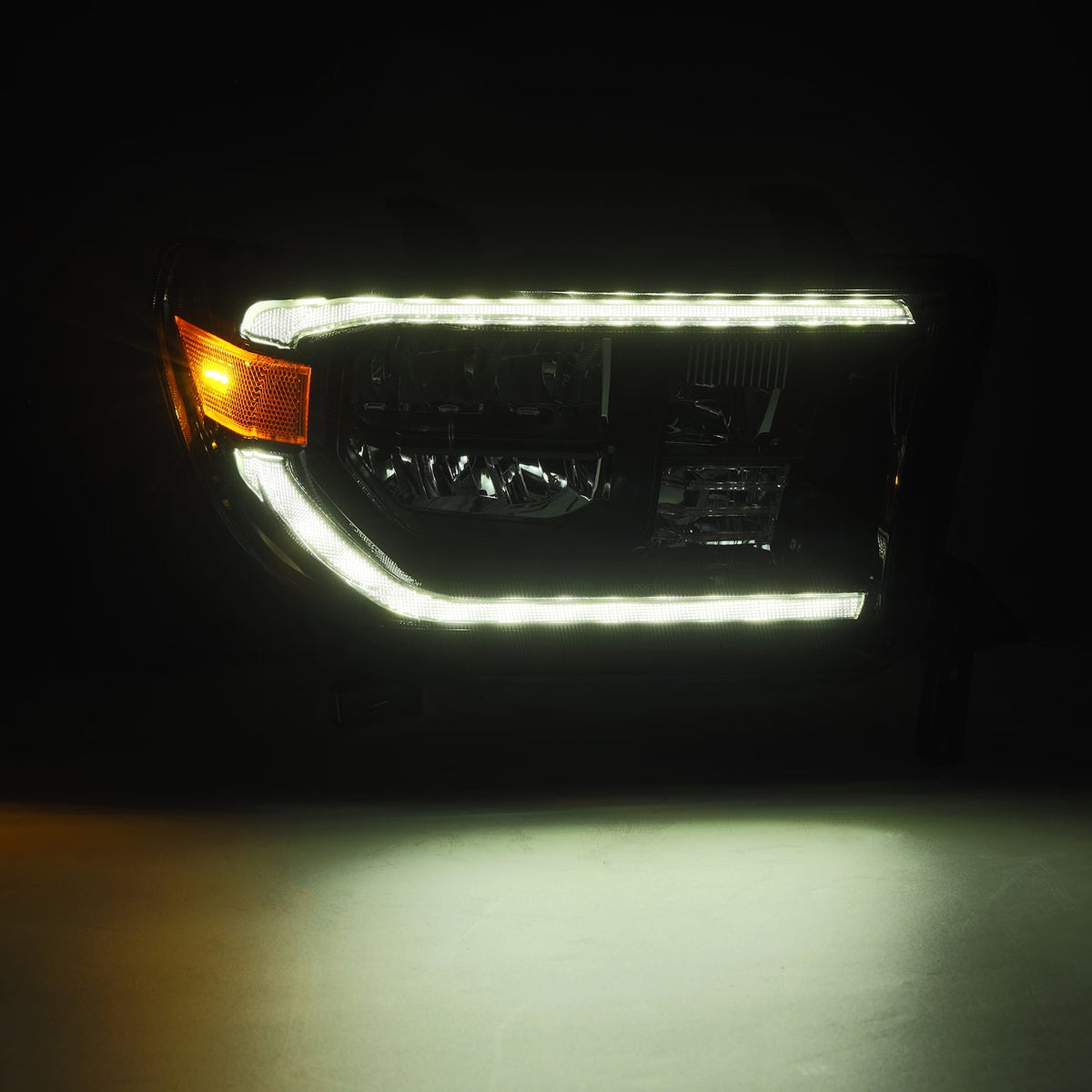 07-13 Toyota Tundra/08-17 Toyota Sequoia MK II LUXX-Series LED Crystal Headlights Alpha-Black (Without Level Adjuster) | AlphaRex