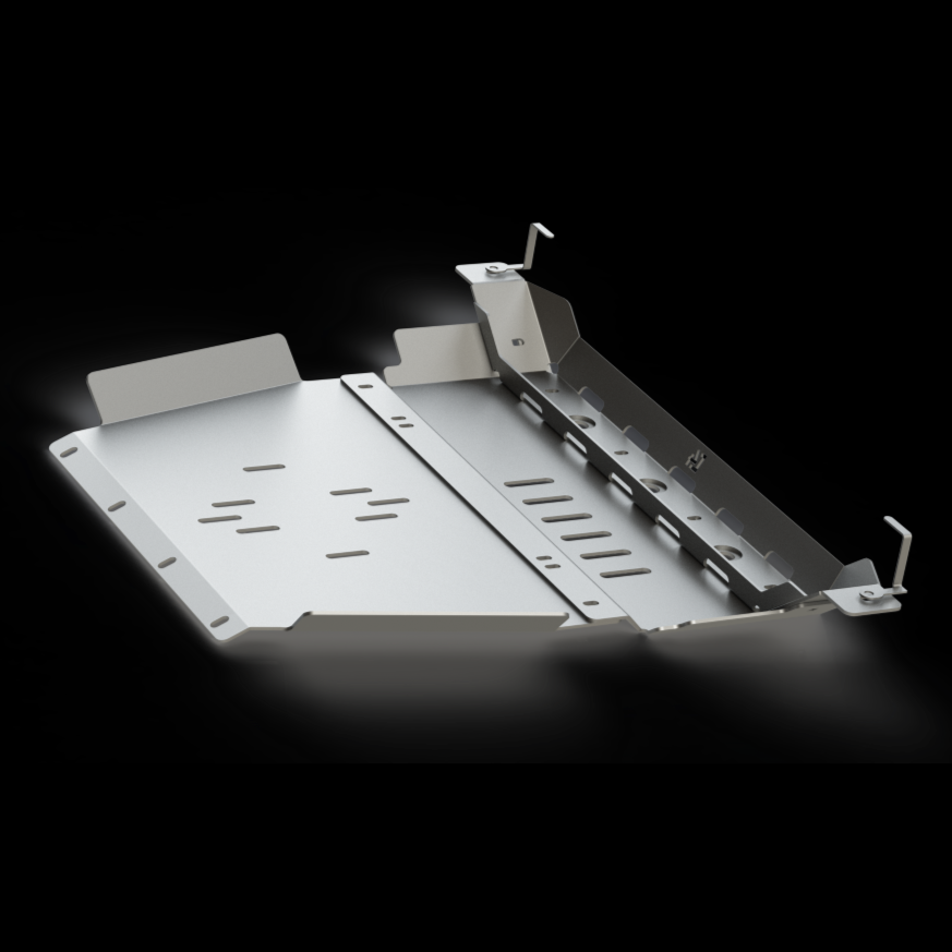 Digital rendering showing the interior of the rear skid plates from C4 Fabrication for the 5th Gen 4Runner.