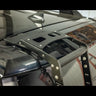 Close-up view of the top of the C4 Summit hatch ladder installed on a black 4Runner.