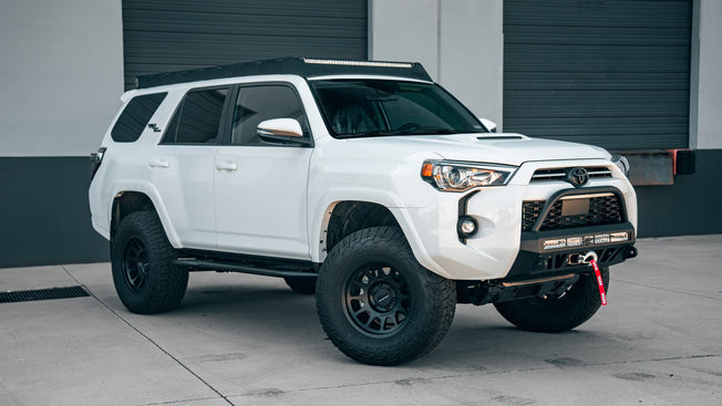 5th Gen 2010-2024 Toyota 4Runner built by Westcott Designs white 3/4 front view
