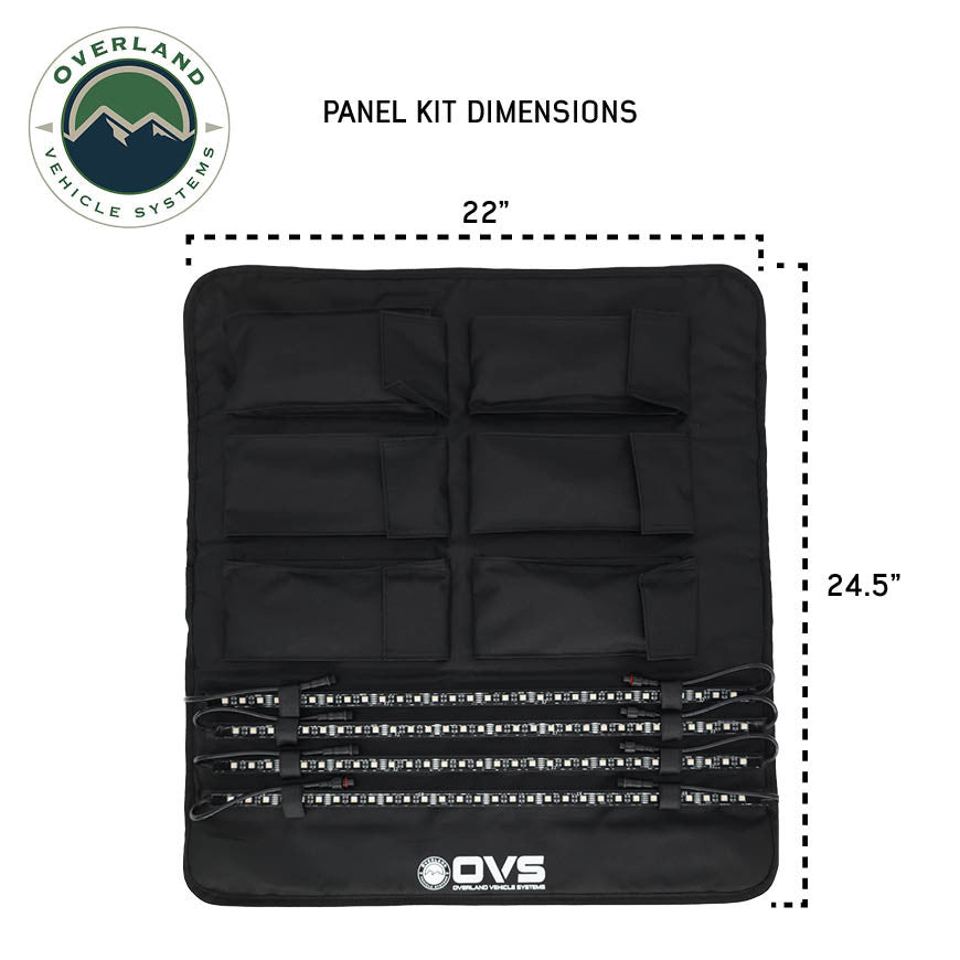 4 Pcs Universal LED Light Kit Panel Dimensions