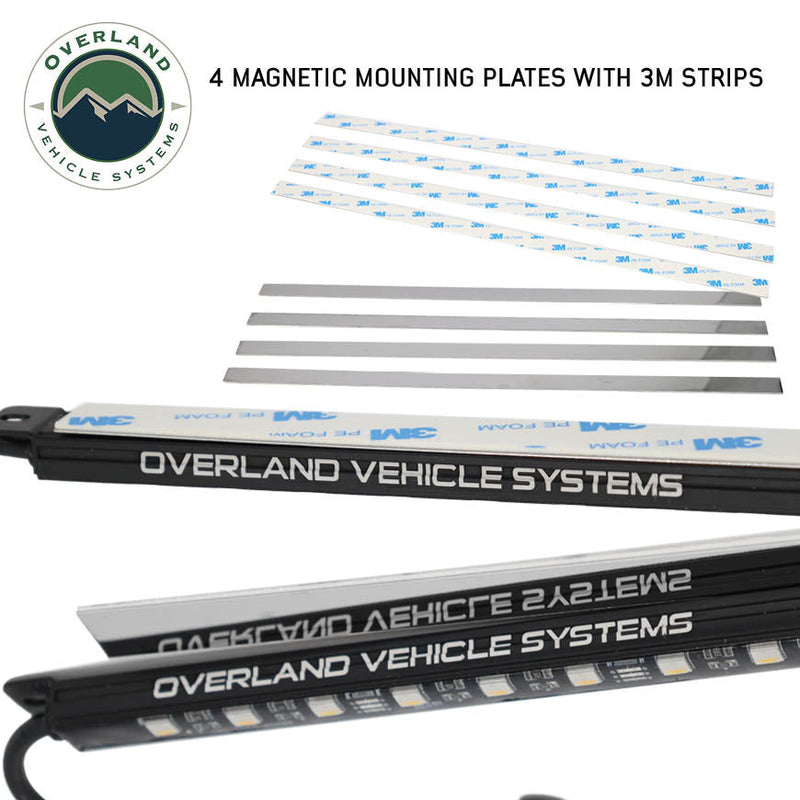 4 Pcs Universal LED Light Kit Magnet Strip Pieces