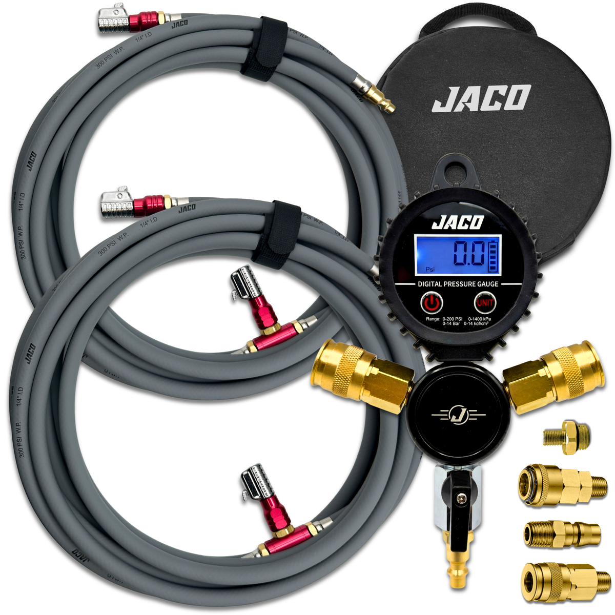 Rapid 4-Tire Inflation/Deflation System with Lightning™ Air Chucks | Multi-Tire Inflator/Deflator 4-Way Hose Kit for Off Road 4x4