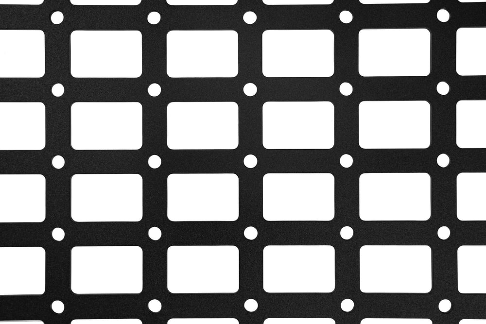 4Runner Rear Window Molle Panels, view of holes for mounting.