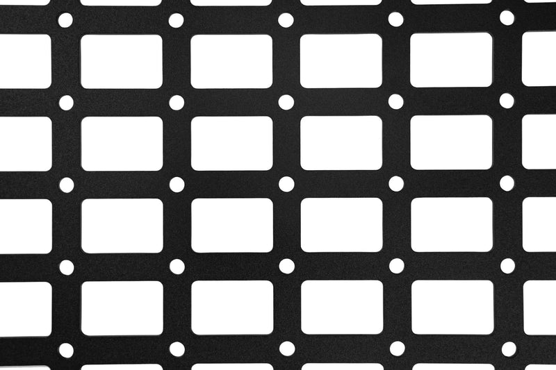 4Runner Rear Window Molle Panels, view of holes for mounting.