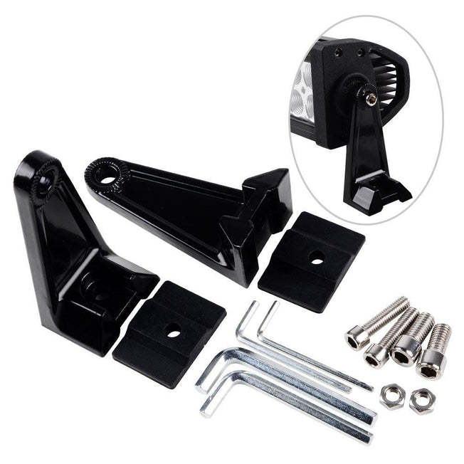 LED Light Bar Side Mounting Brackets With Hardware and Rubber Pad