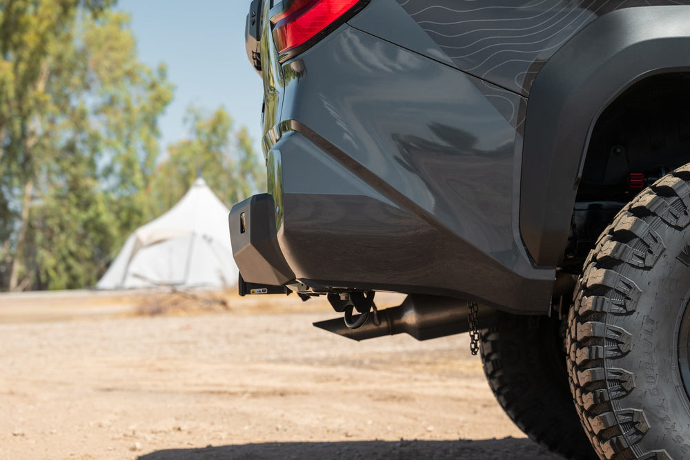 Side profile of our off-road 4Runner Rear Bumper highlighting its low-profile fitment.