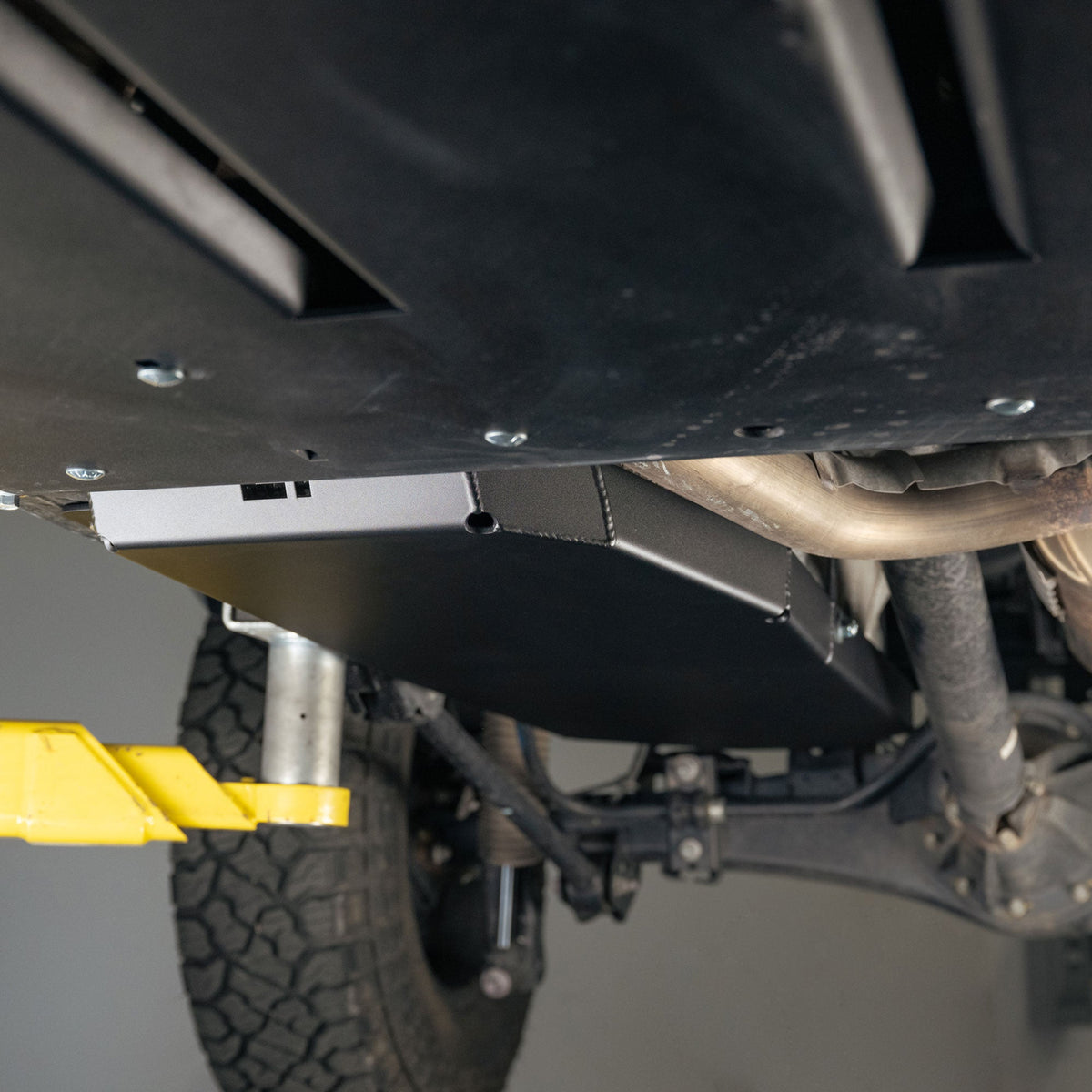 The 6th Gen 4Runner Fuel Tank Skid Plate sits pretty flat with the rest of our skid plates.