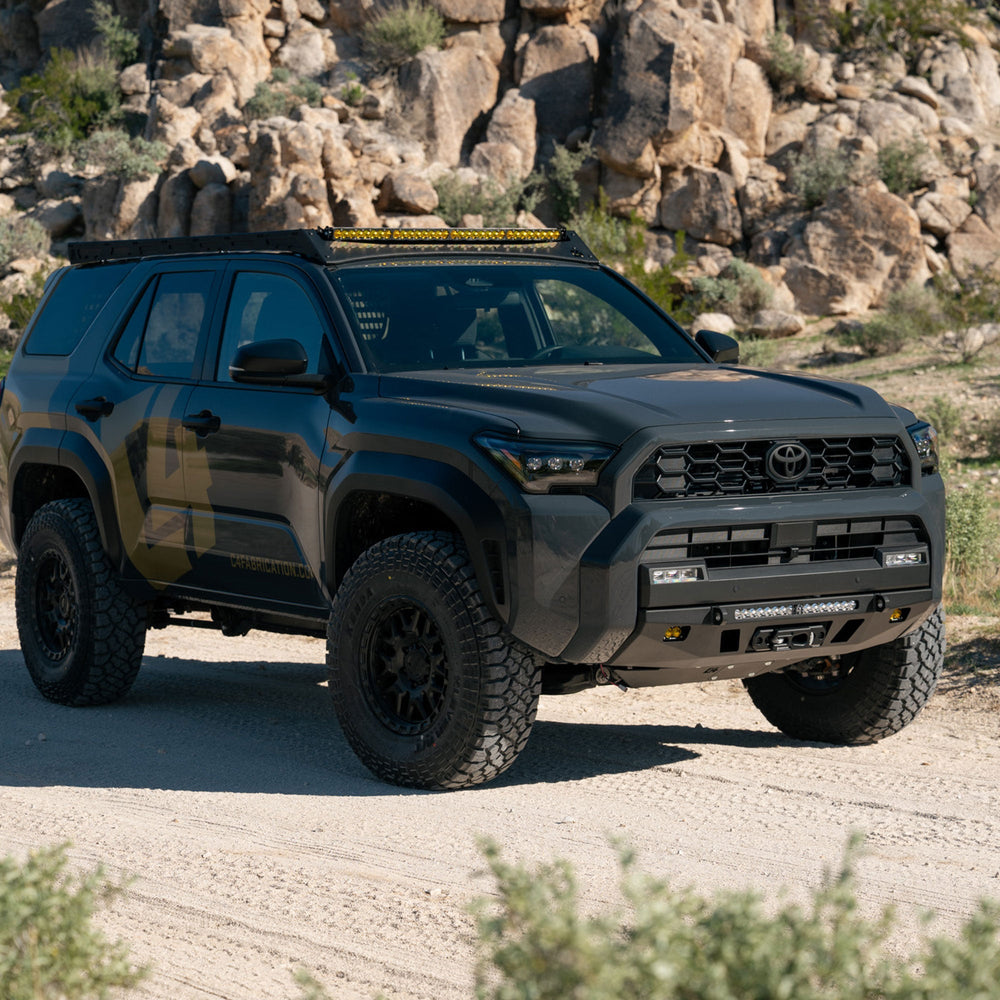 6th Gen 4Runner with C4 Lo Pro Front Bumper in rocky terrain