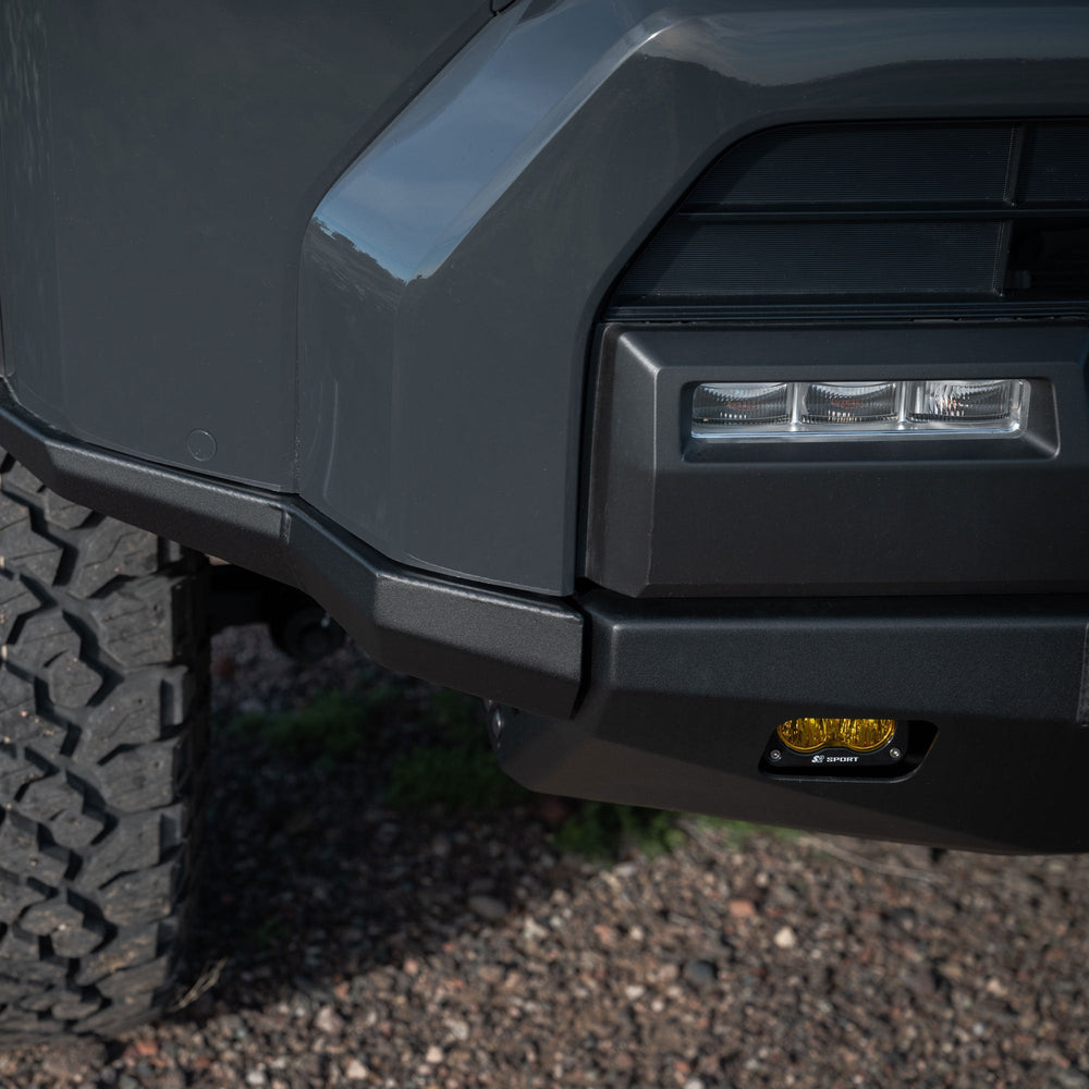 Detailed shot of the fitment and shape on the High Clearance Additions for the 6th Gen 4Runner Lo-Pro Bumper