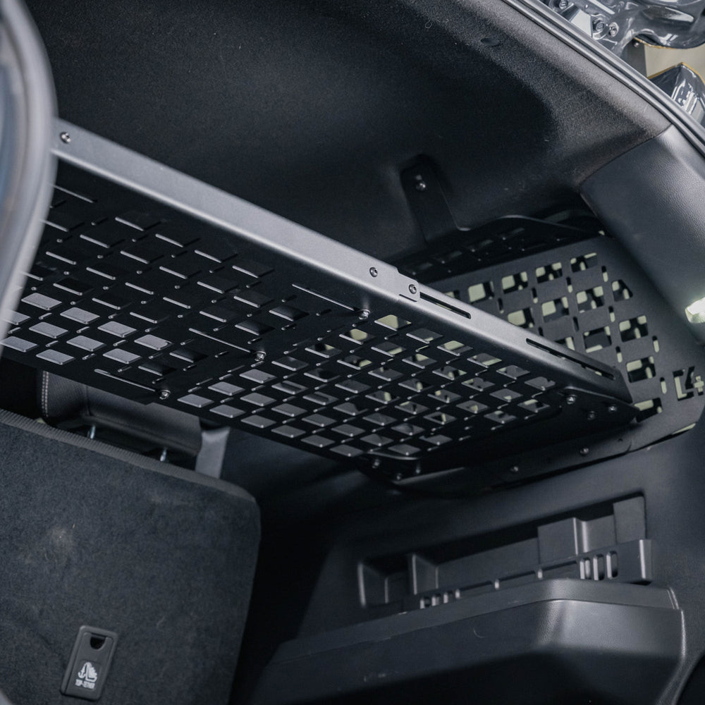 Underside of the 6th Gen 4Runner MOLLE Panel Shelf for Rear Window Molle Panels