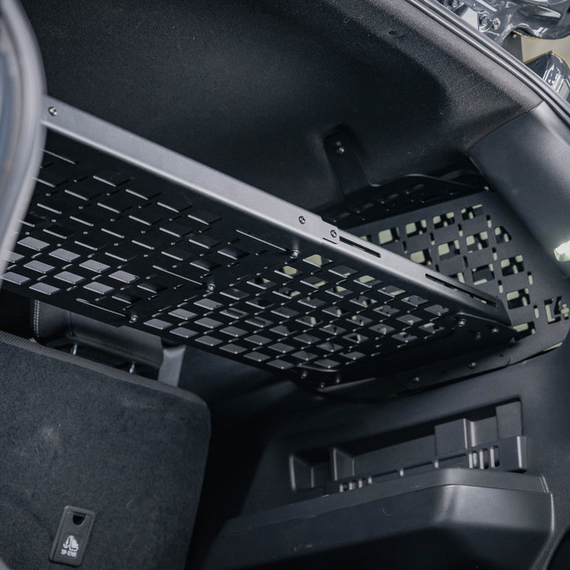 Underside of the 6th Gen 4Runner MOLLE Panel Shelf for Rear Window Molle Panels