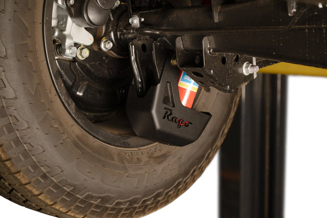 Our 6th Gen Toyota Rear Shock Guards installed.