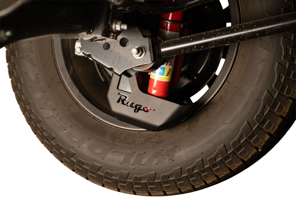 A Rago Shock Guard protecting a 6th Gen 4Runner shock.