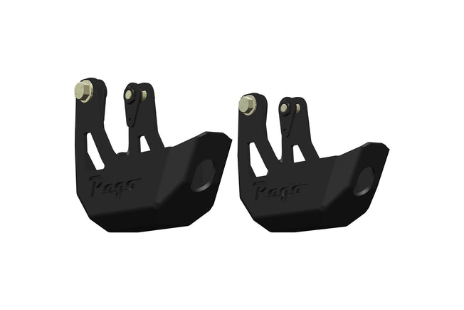 Rago's 6th Gen 4Runner Rear Shock Guards off-truck.