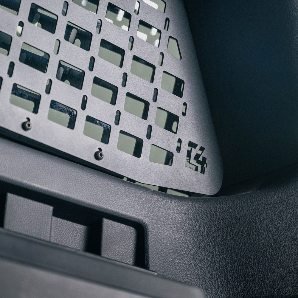 C4 logo on the 6th Gen 4Runner MOLLE Panel for Rear Windows