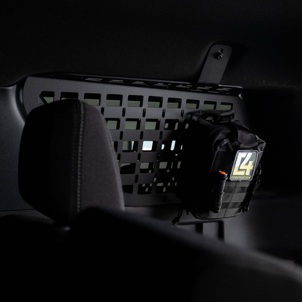 6th Gen 4Runner MOLLE Panel for Rear Window with Tactical pouch and flashlight