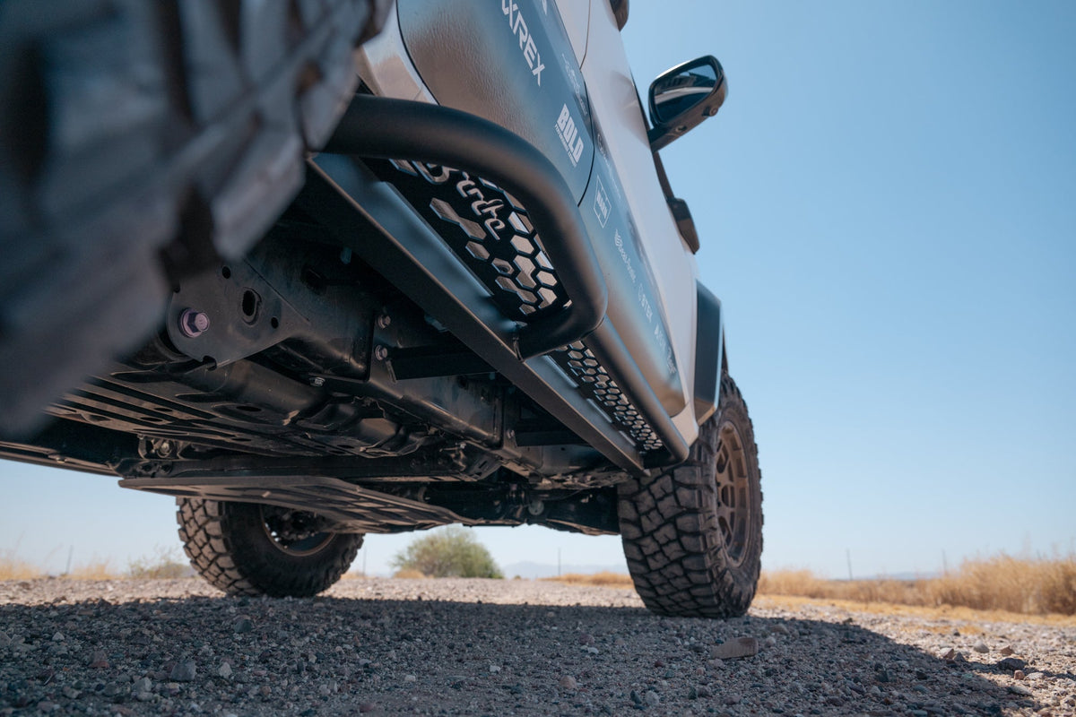 Frame mounting the 6th Gen 4Runner Rock Slider Side Steps