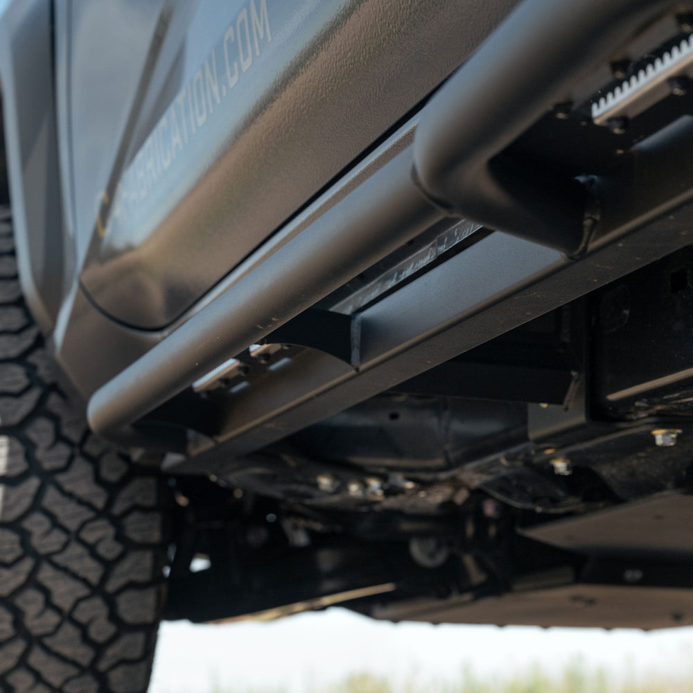 Bottom Side of the Rock sliders for the 6th Gen Toyota 4Runner