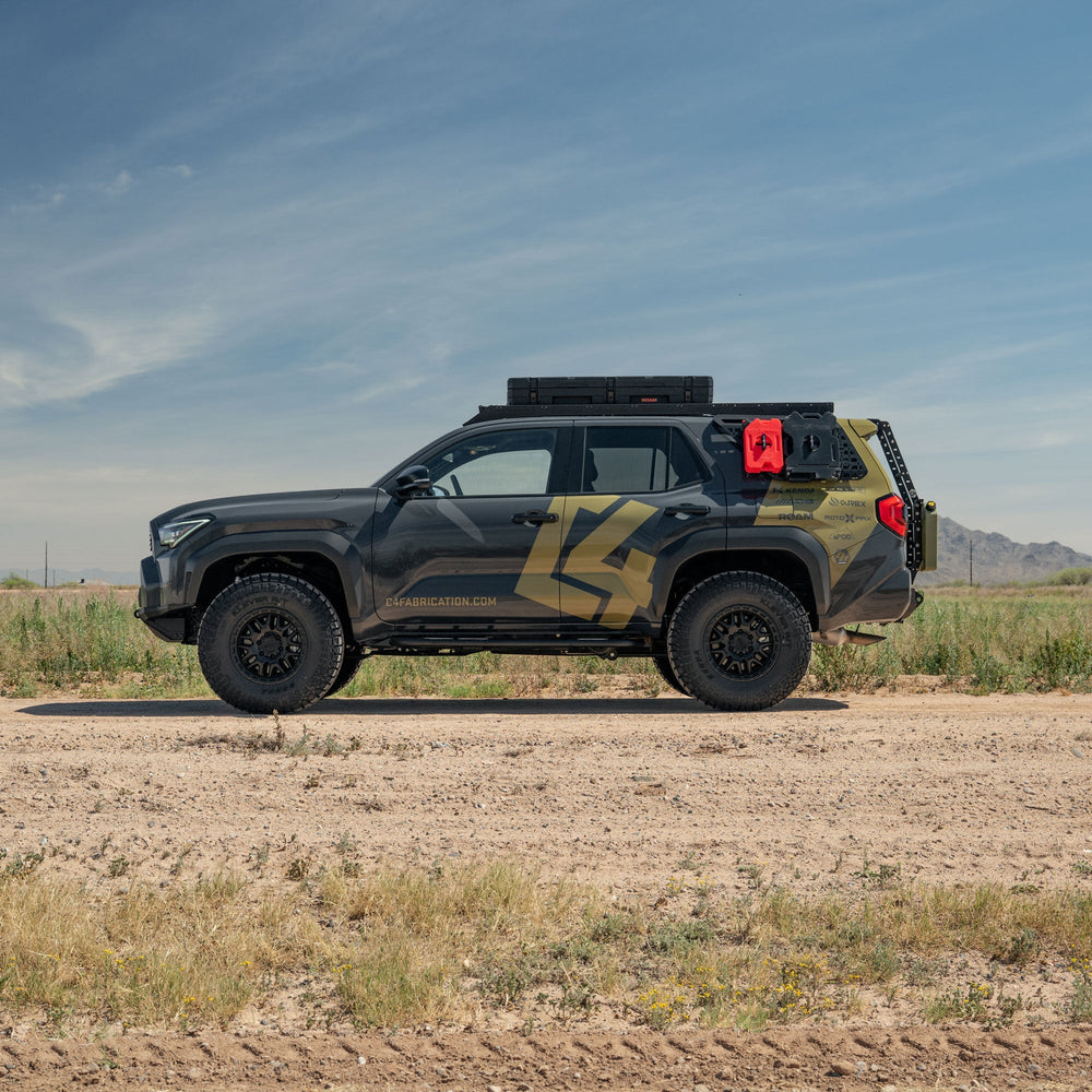 Perfect side profile of the Rock sliders for the 6th Gen Toyota 4Runner
