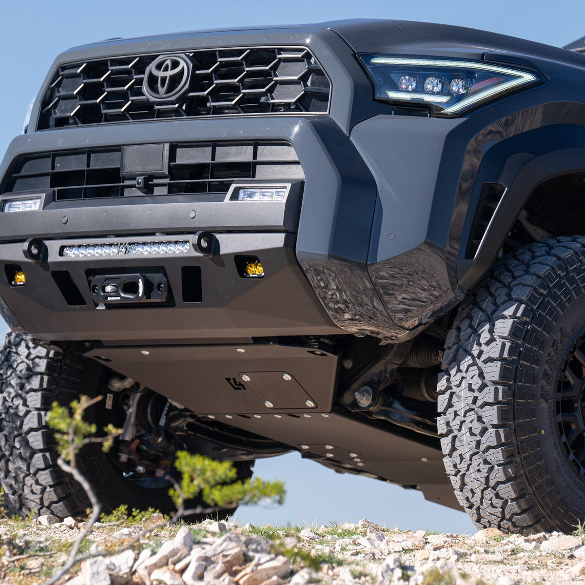 Rock climbing with the C4 Front Skid Plate for the 6th Gen 4Runner