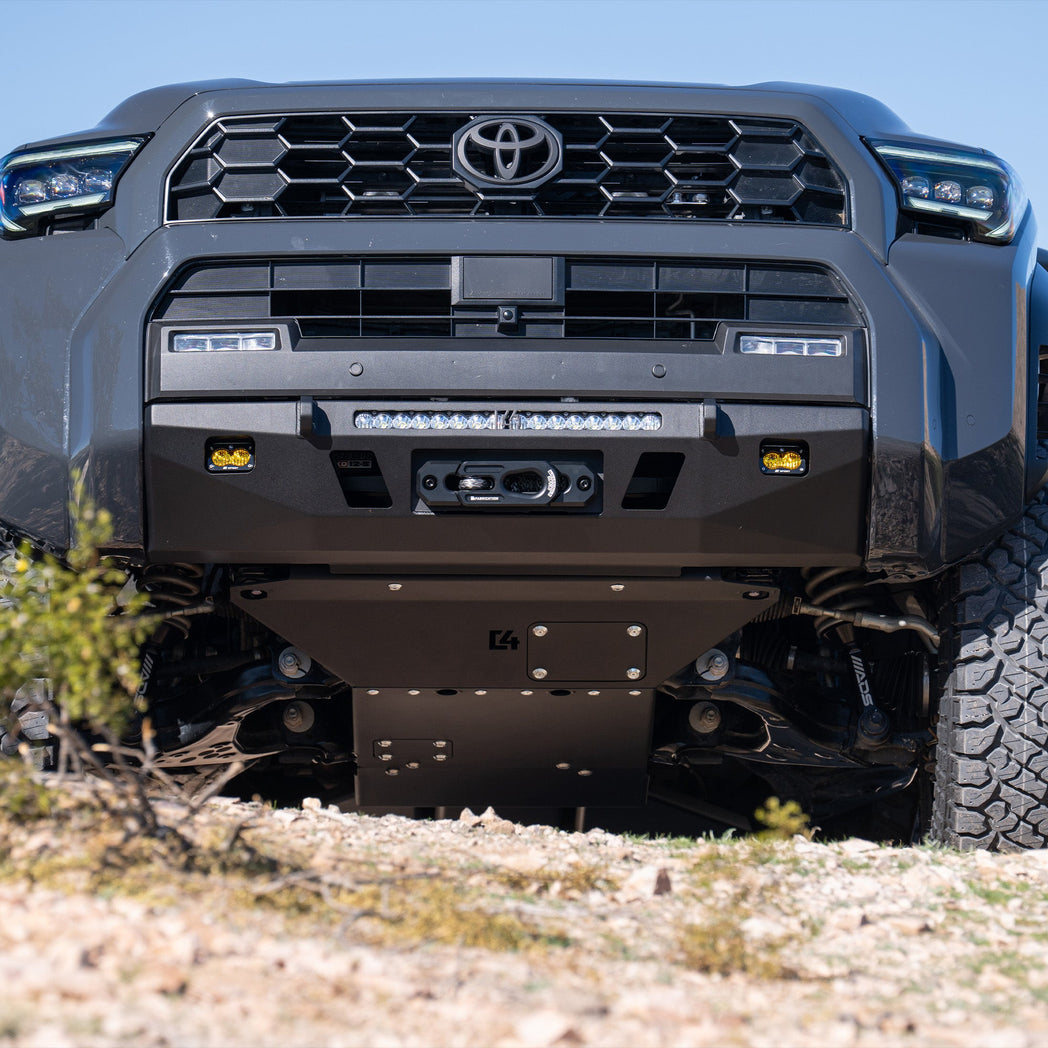 Summiting a hill reveals the C4 Front Skid Plate for the 6th Gen 4Runner