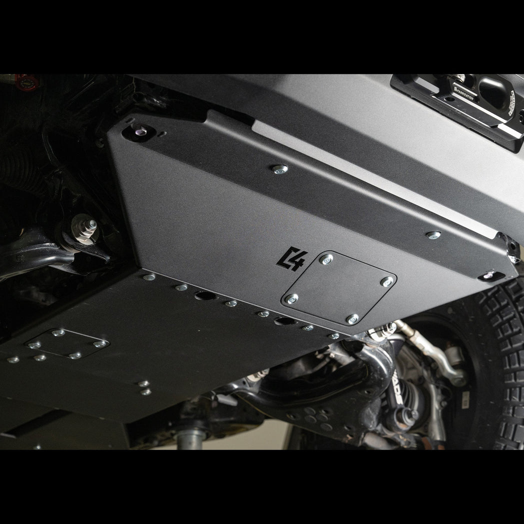 C4 Front Skid Plate for the 6th Gen 4Runner includes door for oil servicing.