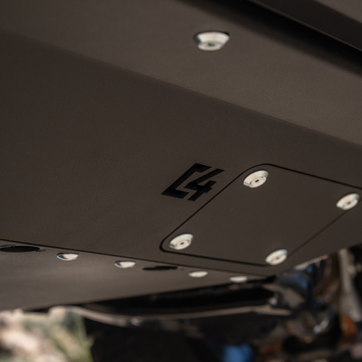 C4 Logo on the C4 Front Skid Plate for the 6th Gen 4Runner