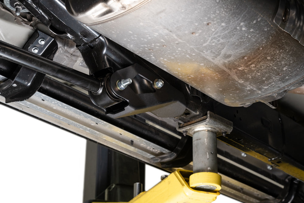Side view of Rago Fabrication's 4Runner Trailing Arm Skid Plate.