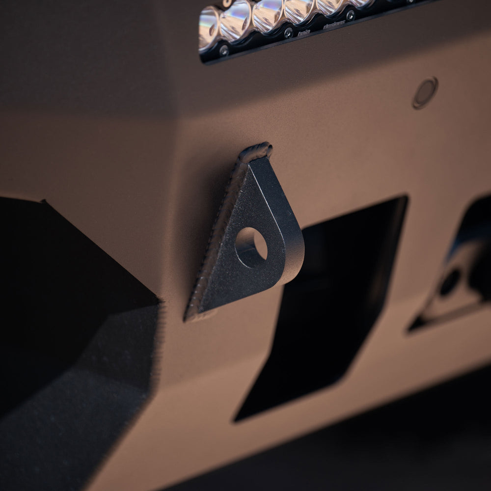 D-Ring mounts on the 6th gen 4Runner with C4 Fabrication Overland Series Front Bumper.