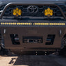 Front  view of the top lights, center light, and concealed winch on the 6th gen 4Runner C4 Fabrication Overland Series Front Bumper