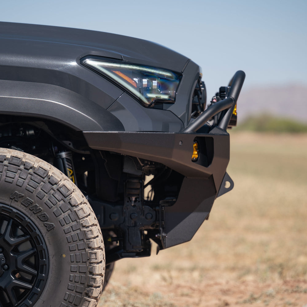 Side Profile with full height Overland Series Front Bumper for the 6th Gen 4Runner