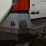 Alternate view of the sensor plates in the C4 Overland rear bumper.