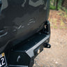 Close up view showing the robust tow points included in the C4 Overland rear bumper.