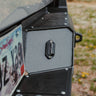 Close-up view of the tag light on the C4 Overland rear bumper for Tacomas.