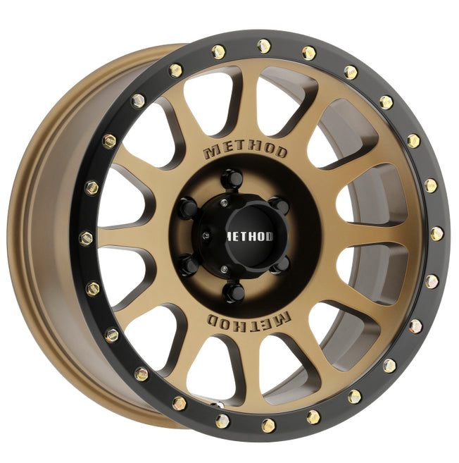 305 NV 17x8.5 0mm Offset 6x5.5 108mm CB Method Bronze/Black Street Loc Wheel