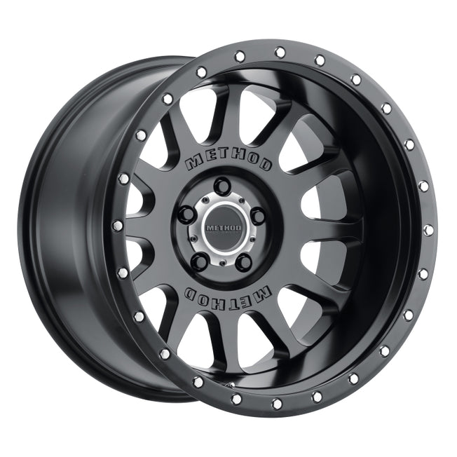 605 NV 20x9 -12mm Offset 5x150 110.5mm CB Matte Black Wheel