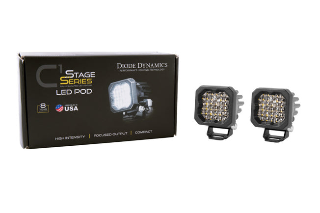 Stage Series C1R - White Flood Standard LED Pod (Pair)