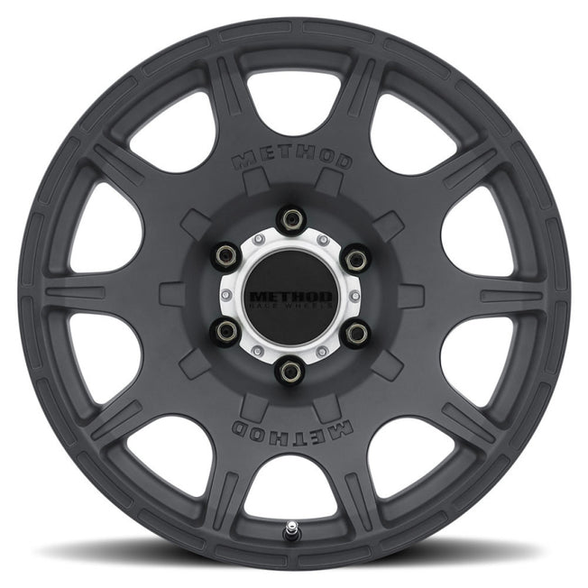 308 Roost 17x8.5 0mm Offset 6x5.5 106.25mm CB Matte Black Wheel