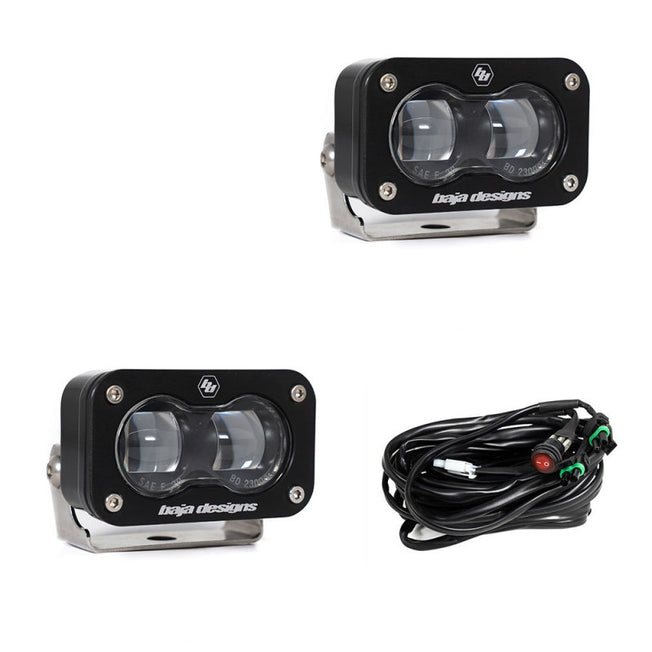 Universal S2 SAE Spot LED (Pair) - Clear