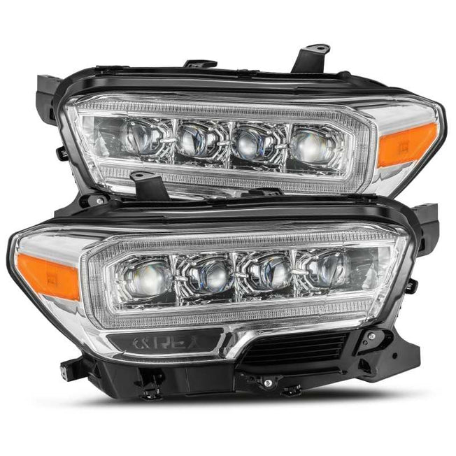 16-20 Toyota Tacoma NOVA LED Projector Headlights Plank Style Chrome w/Activation Light