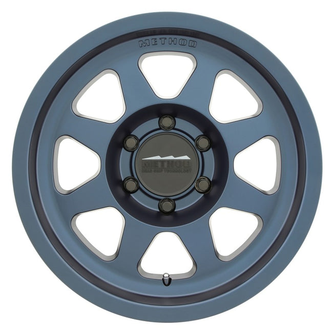 701 17x8.5 0mm Offset 6x5.5 106.25mm CB Bahia Blue Wheel