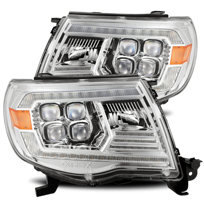 05-11 Toyota Tacoma NOVA LED Projector Headlights Plank Style Chrome w/Activation Light/DRL