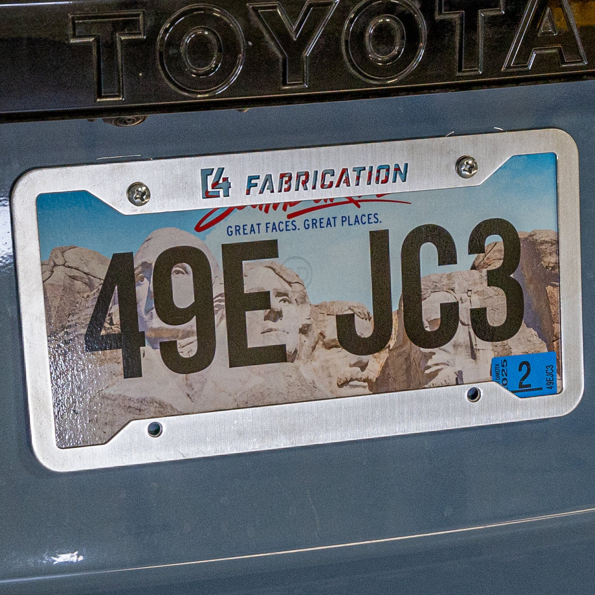 Cover photo for the C4 License Plate Frame with the frame emphasized and the background faded out. 