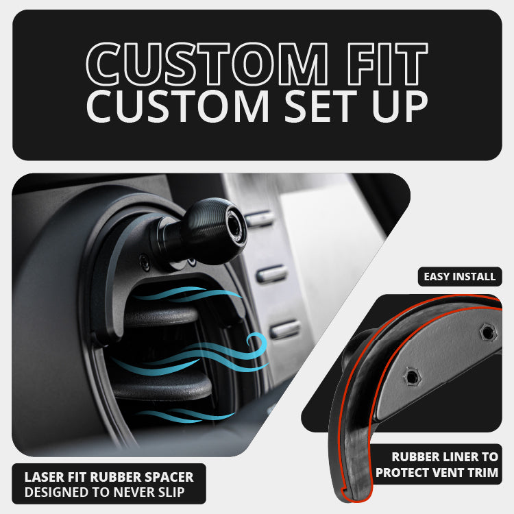 LINK™ Vent Mount Bracket With CB Mic Holder | 2016-2023 Toyota Tacoma and 2014-2021 Toyota Tundra | Choose Your Arm Length