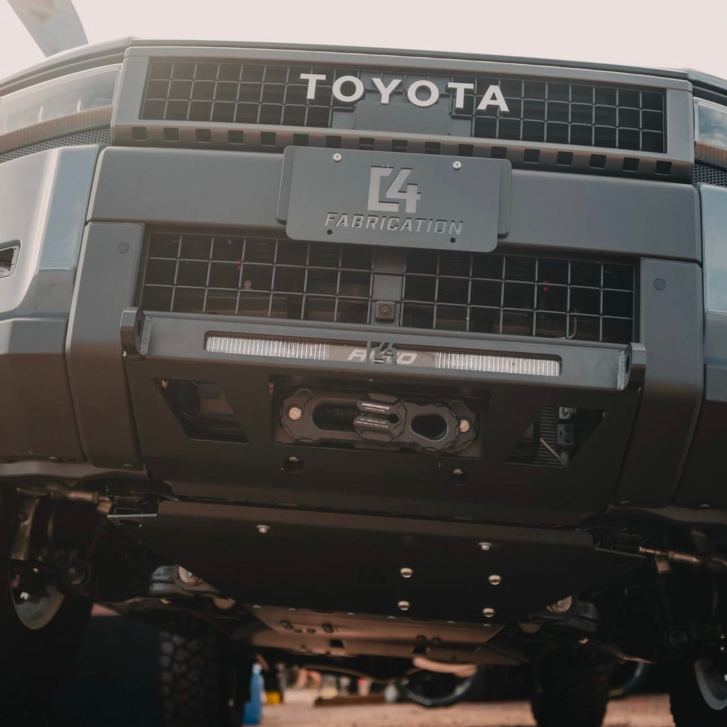 Close up of C4 Lo-Pro winch bumper for the Land Cruiser LC250.