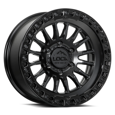 GRIT- MATTE BLACK W GLOSS BLACK RING